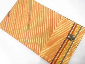 未使用品　斜め縞模様織り出し　袋帯